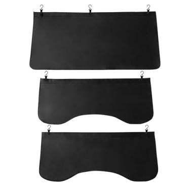 Imagem de Conjunto de 3 peças de capas protetoras de para-lama automotivas, tapete de proteção magnético para reparo de capa de para-lama de couro PU, tapete de prevenção de arranhões com ganchos (tamanho G)