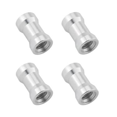 Imagem de JianLing 4PCS Adaptador de conversão de rosca interna de 1/4 a 3/8 polegadas TF10051 liga de alumínio prata para tripés padrão monopés trilhos de poste e acessórios de fotografia de cabeça esférica