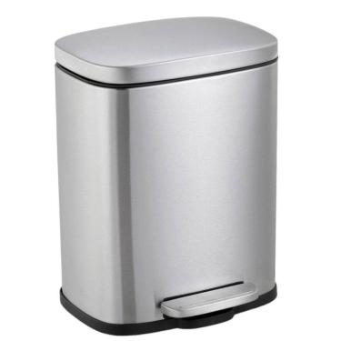 Imagem de Lixeira Inox Retangular 12l Com Pedal - Sofisticação E Funcionalidade Para Seu Lar