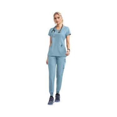 Imagem de Conjunto De Uniforme Médico Para Mulheres, Scrubs De Enfermeira, Roupa