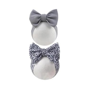 Imagem de Conjunto De Faixas De Cabeça Para Bebês Com Estampa De Leopardo, Flor 