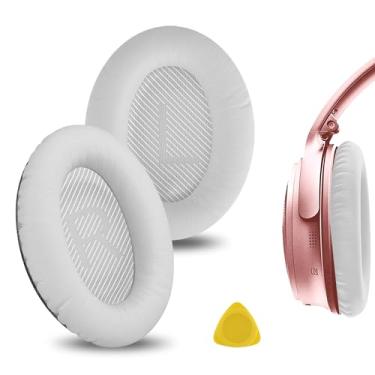 Imagem de Almofadas de ouvido Geekria de substituição para Bose QuietComfort 35 II, QC 35 (Série II), QC35, QC25, Around-Ear AE2, AE2i, AE2w Headphones/Ear Cushion/Ear Cups/Ear Cover (branca)