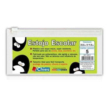 Imagem de Pasta Zip Bag versátil cristal 4082 23x11cm 5 und Chies