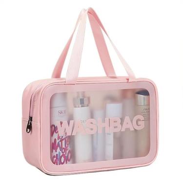 Imagem de Bolsa de higiene pessoal de viagem DAPOWER fosca translúcida para mulh