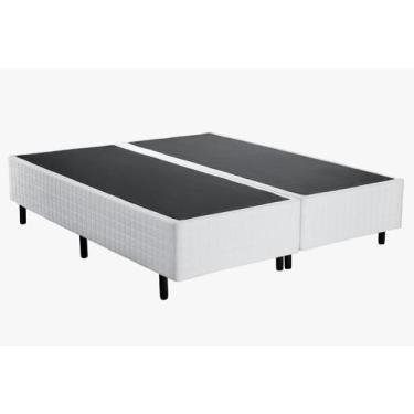 Imagem de Base Cama Box Bi partido Queen Branco 158x198 - Inducol, Branco