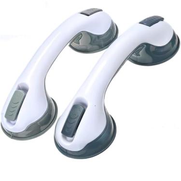 Imagem de Kit 2 Unidades Barra de Apoio Ventosa Portátil Banheiro Suporte Sanitário para Idosos e Deficientes