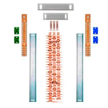 Imagem de Kit Barramento Trifásico 225A para 56 Circuitos - Zathura