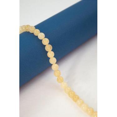 Imagem de Fio Pedra Natural Ágata Amarela 8mm - Ideal para Joias e Artesanato - 
