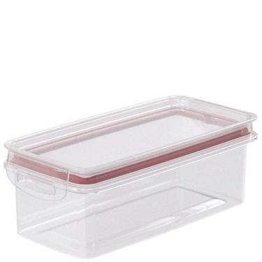 Imagem de Porta mantimentos hermético Trava Mais 1,9 litros vermelho Plasutil re