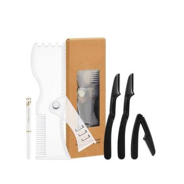 Imagem de Modelo de modelagem de barba Molde de barbeiro ajustável para barbear 