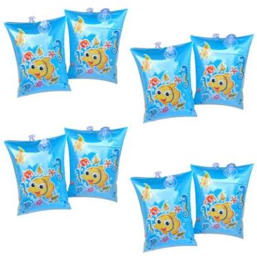Imagem de kit 4 boia de braço infantil inflavel proteção para piscina crianças b