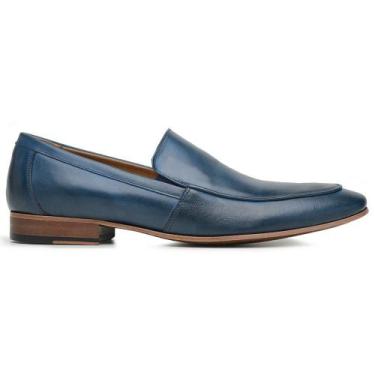 Imagem de Sapato Social Azul Em Couro Tamanho Grande 45885 - Madok, 47