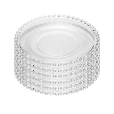 Imagem de Jogo Pratos De Cristal Sobremesa Bolinha Wolff 20cm 6 Peças