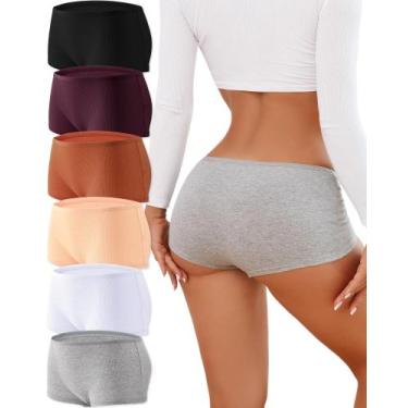 Imagem de Cuecas masculinas de algodão ALL OF ME, cuecas femininas, pacote com 6