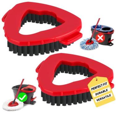 Imagem de Escova de limpeza Tidy Monster, pacote com 2, Spin Mop Heads, 15 cm