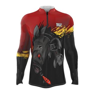 Imagem de Camisa de Pesca Proteção Solar UV Tucunaré Mal 2021 - Mar Negro-Unissex