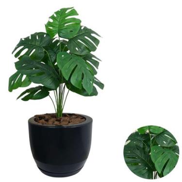 Imagem de Planta Artifical Costela de Adão Com Vaso Bojo Cores - PlantaImport