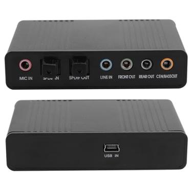 Imagem de KIMISS DM HD10 USB 5.1 Cartão de Som Externo - o Adaptador para Computador, karaokê e Gravação Com Suporte de 6 Canais