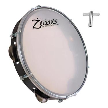 Imagem de Pandeiro Abs Preto 10 Polegadas Pele Leitosa Ny