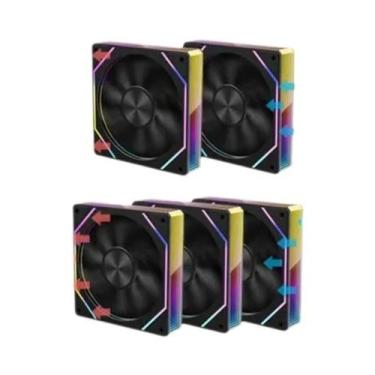 Imagem de Ventoinha De Resfriamento Para Gabinete De Computador 12CM ARGB Ice Wh