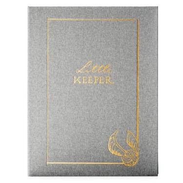 Imagem de Conquest Journals Álbum para bebês Harry Potter Little Keeper, capture memórias mágicas do chá de bebê até os 5 anos de idade, capa de linho cinza com espiral plana, 22,88 cm x 29,88 cm, 66 páginas de diário guiadas