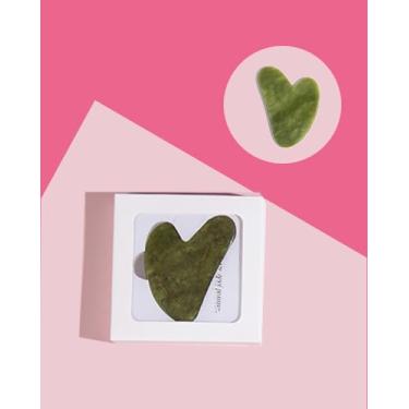 Imagem de Ferramenta de massagem facial Jade Gua Sha – Escultura facial e massageador de mandíbula para rotina de cuidados com a pele – Ferramenta de esculpir o rosto