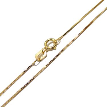 Imagem de Cordao Veneziana prata banhado a ouro  40 Cm