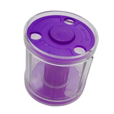 Imagem de UGPLM Enrolador de fitas de ginástica rítmica, estojo de armazenamento de fitas de dança, equipamento de ginástica espaçoso para treinamento de competição, Roxo