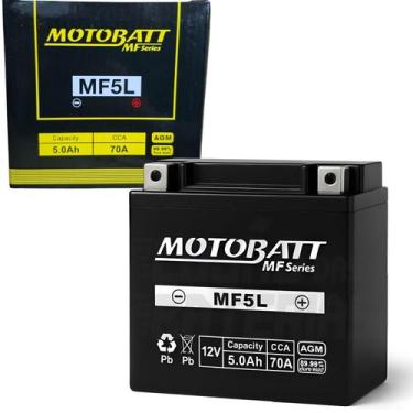 Imagem de Motobatt agm 12v 5ah mf5l ytx14hbs ytx5-bs ytz7s ytz6v