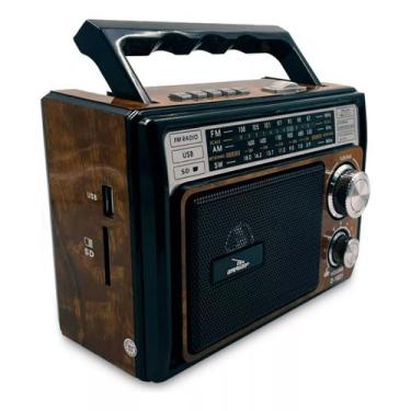 Imagem de Rádio Retro Radinho Vintage Portátil Potente Usb Mp3 Am Fm - Grasep, m