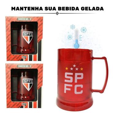 Imagem de Kit 2Un Caneca Copo Vermelho Gel 300Ml Isolante Térmico