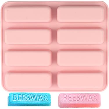 Imagem de EPYHREHM Molde de barra de cera de abelha com 8 cavidades para chocolate