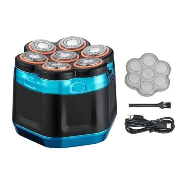 Imagem de Aparelho de Barbear Elétrico para Homens Cortar Cabelo e com Potência Alta Lâmina Múltipla Função Flutuação Flexível Aço Afiada Design Ergonômico Controle Inteligente Detecção Pressão Uso Seco Molhado
