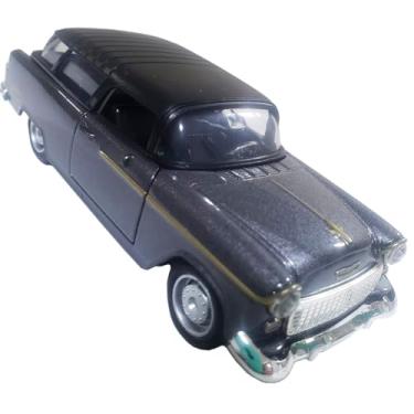 Imagem de Chevy Nomad 1955 Carrinho De Ferro Clássico Coleção 1:32 Carrinho de Ficção com Abertura de Portas (Cinza Chumbo)