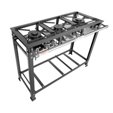 Imagem de Fogão Industrial 3 Bocas 2 Duplas Gás Baixa Pressão Mr Fogões P5