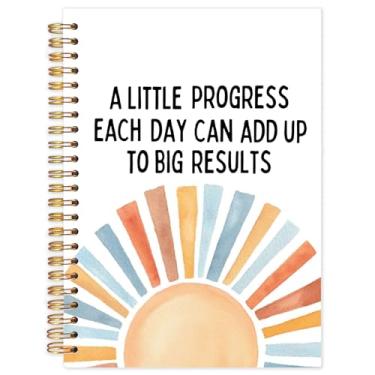 Imagem de Yhtrg Caderno espiral Boho Sunshine, diário de presentes de saúde mental, cadernos de incentivo positivo para trabalho escolar, material de escritório boêmio, presentes para mulheres e homens, 14 x 21