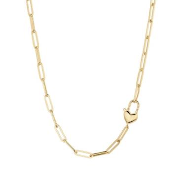 Imagem de Colar com cadeado de coração