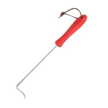 Imagem de Generic Gancho para virar carne no churrasco com cabo, acessório para grelhar, espeto giratório para grelhar e fritar frango, S Red
