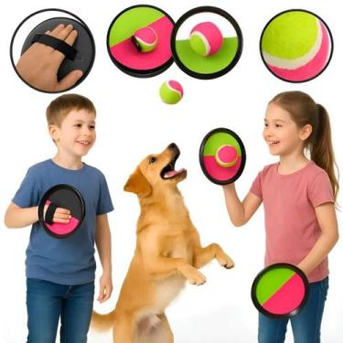 Imagem de Bola de tiras autocolantes Jogo Infantil Bateu Colou Educativo Present