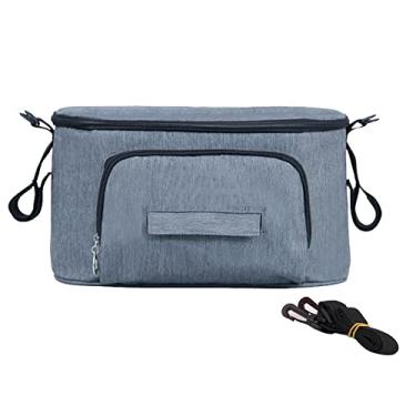 Imagem de HEEPDD Organizador de Carrinho de bebê, Bolsa de Armazenamento Com Porta-copos para Suprimentos Diários, Tecido Oxford Leve para Pais Em Movimento Organizador de Carrinho de bebê, Doméstico (Com