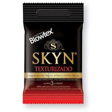 Imagem de Preservativo Texturizado Blowtex Skyn - Pacote com 3 Unidades