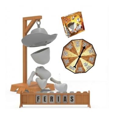 Imagem de Jogo de Tabuleiro Forca Adivinhe a Palavra, Roleta Inclusa, Peças Magnéticas, Educativo para Crianças a partir de 7 anos e Adultos (Grande)