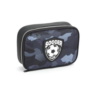 Imagem de Estojo Box Escolar Butebol Basquete Seanite Cor:Futebol, Futebol