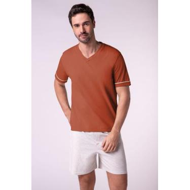 Imagem de Pijama Masculino Curto Adulto Lupo 28000A Shorts Algodão. Tamanho:MCor
