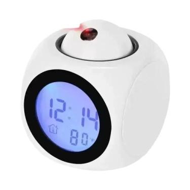 Imagem de Relógio Despertador Digital Controlado Por Voz Com Projeção No Teto, F