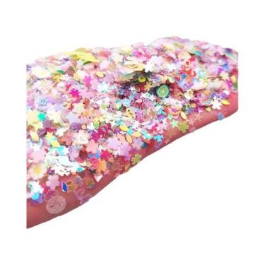 Imagem de Contas De Argila Polimérica Com Lantejoulas Em Forma De Flor Estelar L