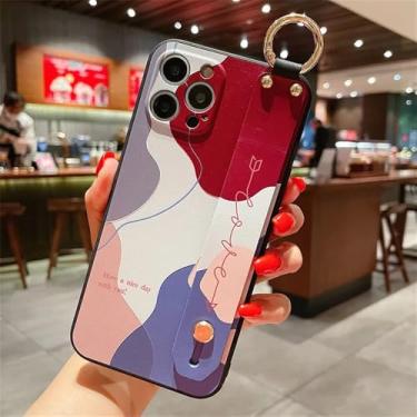 Imagem de Capa com suporte para iPhone 16 Pro Max e pulseira de TPU macia para iPhone 16 Plus, 65WDMoLanDRed, para iPhone 16 Pro
