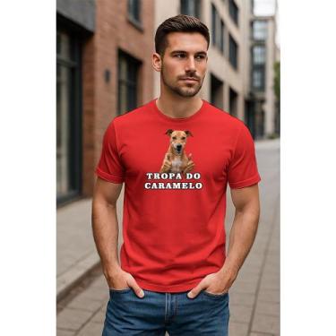 Imagem de Camiseta Dog Caramelo Estampa Divertida  Tropa do Caramelo  Unissex Al