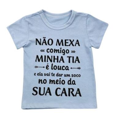 Imagem de Camiseta Infantil Menino Personalizada De Tia Estampada 100% Algodão -