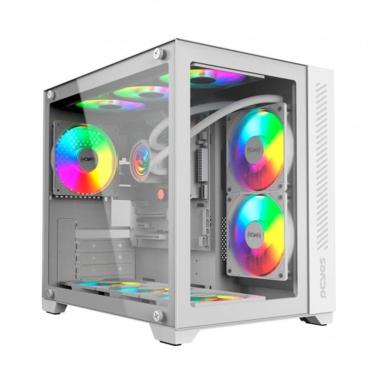 Imagem de Gabinete Gamer Forcefield, Mid Tower, ATX, Frontal e , White Ghost - GFFWGP-Unissex